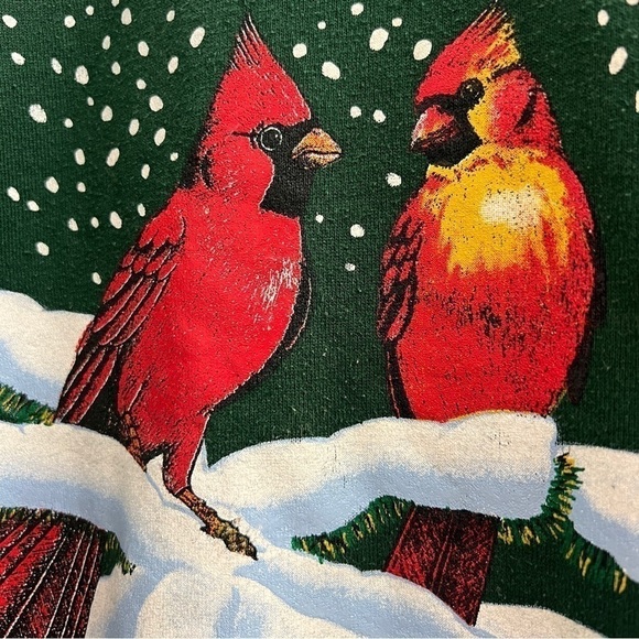 Vintage Pacific Splash Women’s Winter Cardinal Pullover Collared Sweater, S/M - Picture 5 of 5